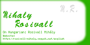 mihaly rosivall business card